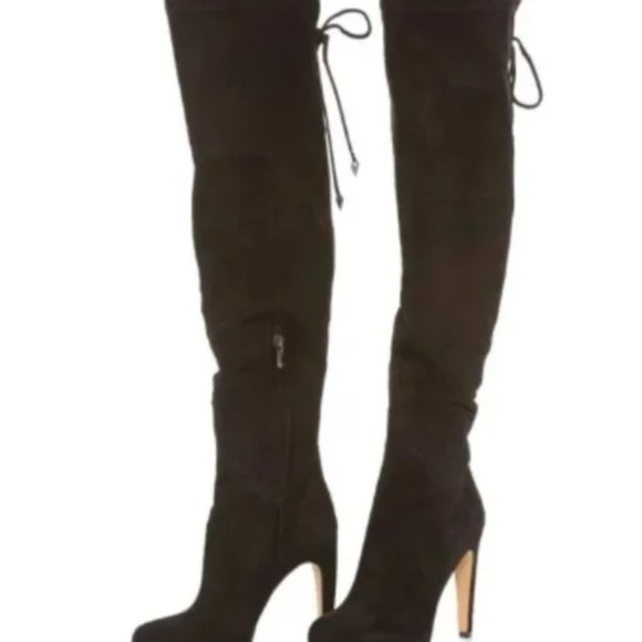 Sam Edelman Shoes - Sam Edelman Kayla Over the Knee Black Suede Thigh high boots sz 6.5